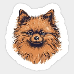 Pomeranian Illustration Sticker